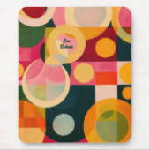 抽象芸術円デザイン マウスパッド (正面)