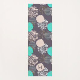 抽象芸術円パターカスタムンモノグラムヨガマット ヨガマット