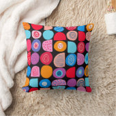 抽象芸術円パターンカラフル装飾用クッション クッション (ブランケット)