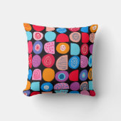 抽象芸術円パターンカラフル装飾用クッション クッション (正面)