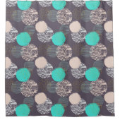 抽象芸術円パターンシャワーカーテン シャワーカーテン (正面)