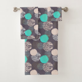 抽象芸術円パターンタオルセット バスタオルセット