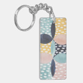 抽象芸術円パターン キーホルダー (正面左)