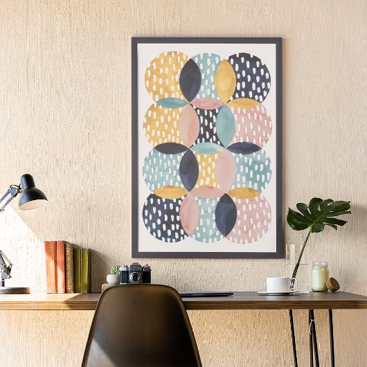 抽象芸術円パターン ポスター