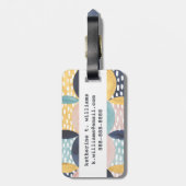 抽象芸術円パターン ラゲッジタグ (裏面縦)