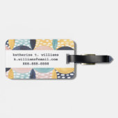 抽象芸術円パターン ラゲッジタグ (裏面横)