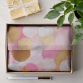 抽象芸術円ピンクと金ゴールドの分離 薄葉紙 (ギフト)