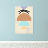 抽象芸術円ブラックCat 1キャンバス印刷 キャンバスプリント (インサイチュ (ウッドフロア))