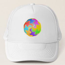 抽象芸術円型枠 キャップ