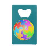 抽象芸術円型枠 クレジットカード栓抜き (裏面)