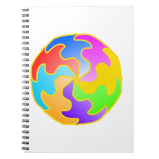 抽象芸術円型枠 ノートブック (正面)