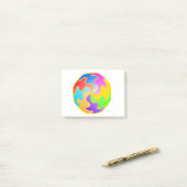 抽象芸術円型枠 ポストイット (デスク上)
