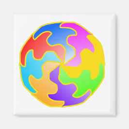 抽象芸術円型枠 マグネット