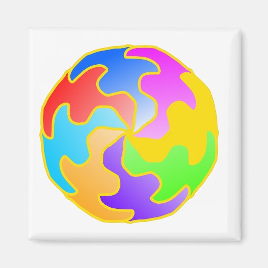 抽象芸術円型枠 マグネット (正面)