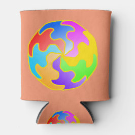 抽象芸術円型枠 缶クーラー