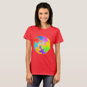 抽象芸術円型枠 Tシャツ (正面フル)