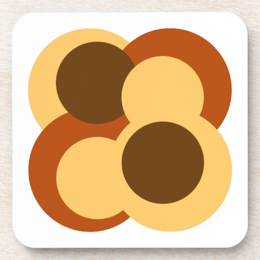 抽象芸術円形図形 コースター (正面)