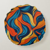 抽象芸術円枕 ラウンドクッション (裏面)