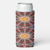 抽象芸術円模様 スリム缶クーラー (Seltzer正面)