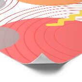 抽象芸術円線 ポスター (角)