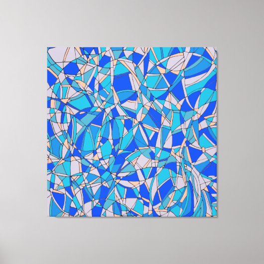 抽象芸術円 キャンバスプリント (正面)