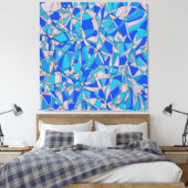 抽象芸術円 キャンバスプリント (インサイチュ (寝室))