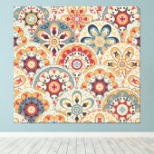 抽象芸術円：トレンディー色の壁紙 キャンバスプリント (インサイチュ (ウッドフロア))