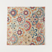 抽象芸術円：トレンディー色の壁紙 タペストリー (正面(横))