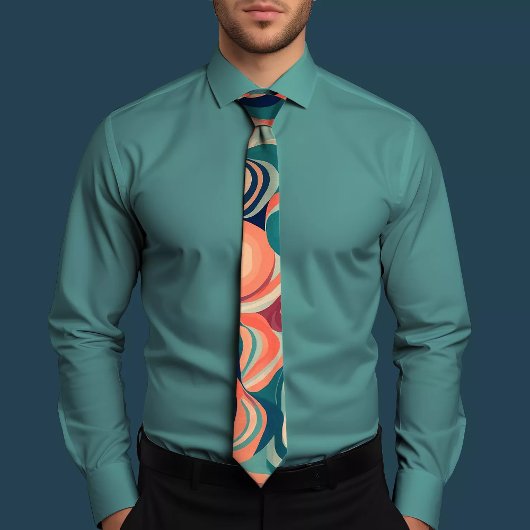 抽象芸術円 ネクタイ