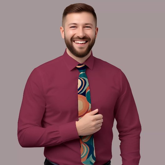 抽象芸術円 ネクタイ