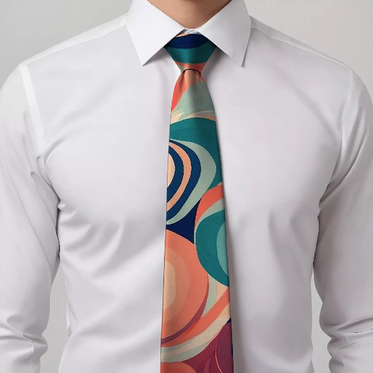 抽象芸術円 ネクタイ