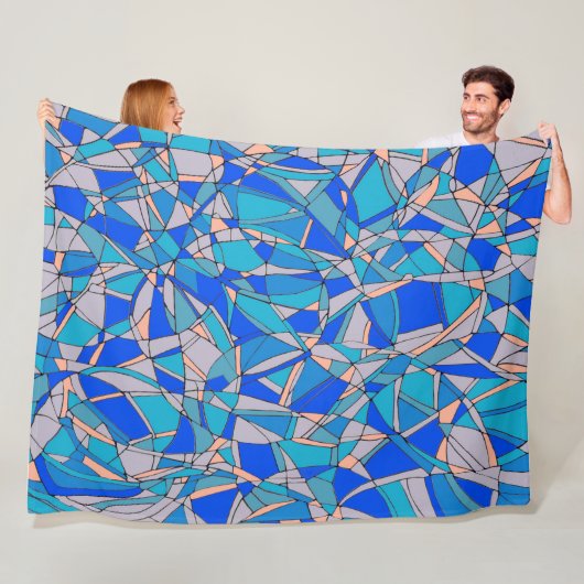 抽象芸術円 フリースブランケット (インサイチュ)