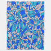 抽象芸術円 フリースブランケット (正面)