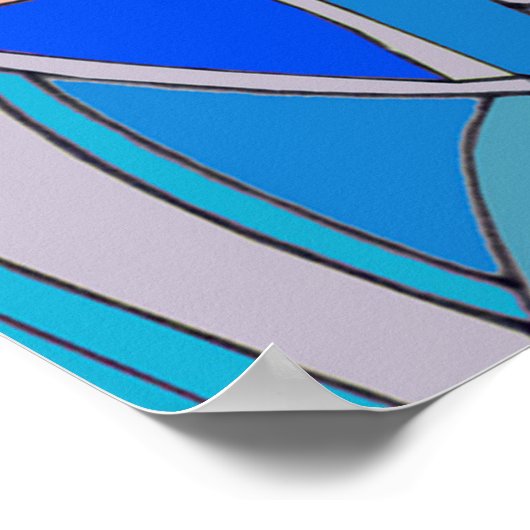 抽象芸術円 ポスター (角)