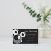 抽象芸術円（白黒） 名刺 (スタンド正面)