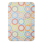 抽象芸術円Ptnカラーミックス&グレー バスマット (正面縦)