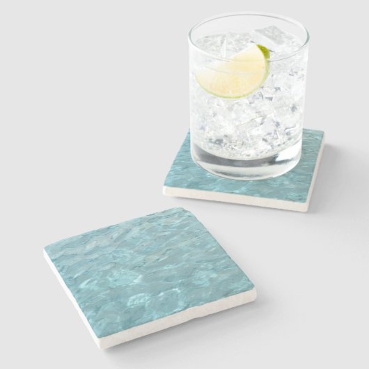 抽象芸術写真アクアプール水 ストーンコースター (横)