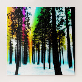 抽象芸術冬のブラリカラフルザードドリーム ジグソーパズル