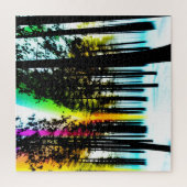 抽象芸術冬のブラリカラフルザードドリーム ジグソーパズル (縦)