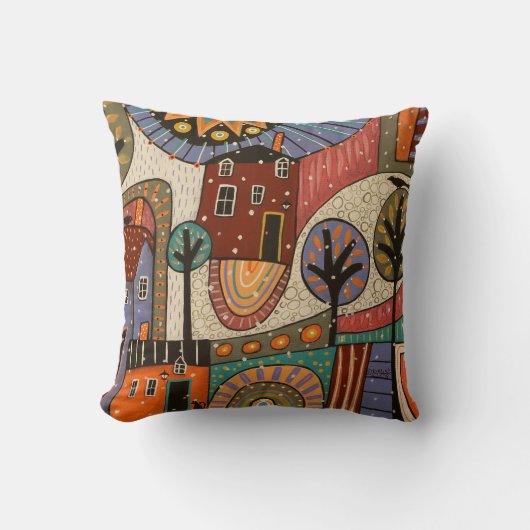 抽象芸術冬の装飾用クッション（3サイズ） クッション (正面)