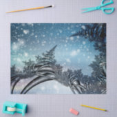 抽象芸術冬フラクタル32背景ティッシュペーパー 薄葉紙 (クラフト)