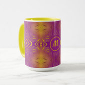 抽象芸術冷却型スワールパターンコーヒーマグ マグカップ (正面左)