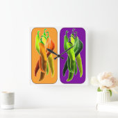 抽象芸術冷却式壁時計 スクエア壁時計 (ホーム)