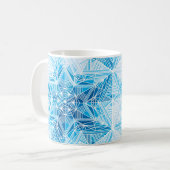 抽象芸術凍っていスター雪かき コーヒーマグカップ (正面左)