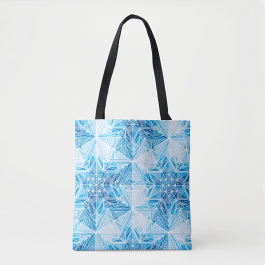 抽象芸術凍っていスター雪かき トートバッグ (正面)