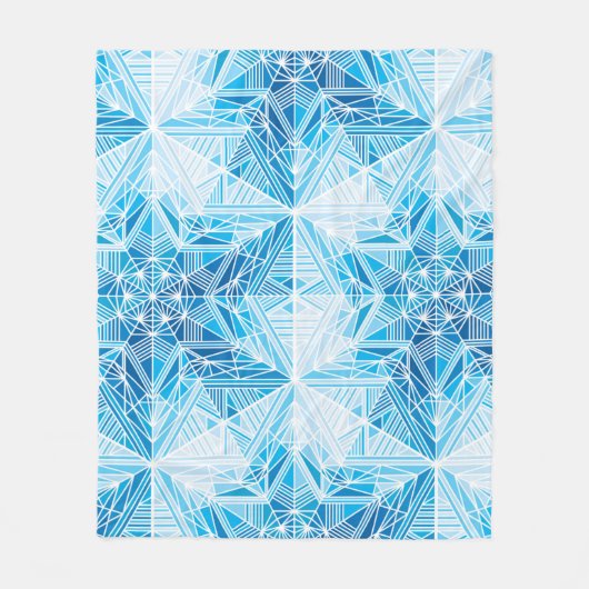 抽象芸術凍っていスター雪かき フリースブランケット (正面)