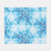 抽象芸術凍っていスター雪かき フリースブランケット (正面(横))