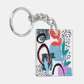 抽象芸術出張 キーホルダー (正面左)