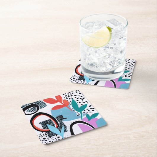 抽象芸術出張 スクエアペーパーコースター (インサイチュ)