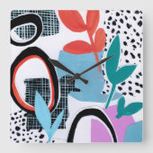 抽象芸術出張 スクエア壁時計 (正面)